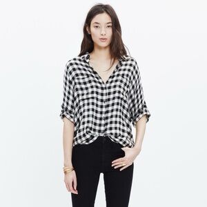 Madewell • Courier Shirt in Buffalo Check plaid oversized boxy button down top